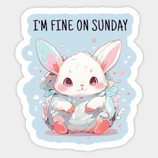 Fine sunday rabbit Sticker